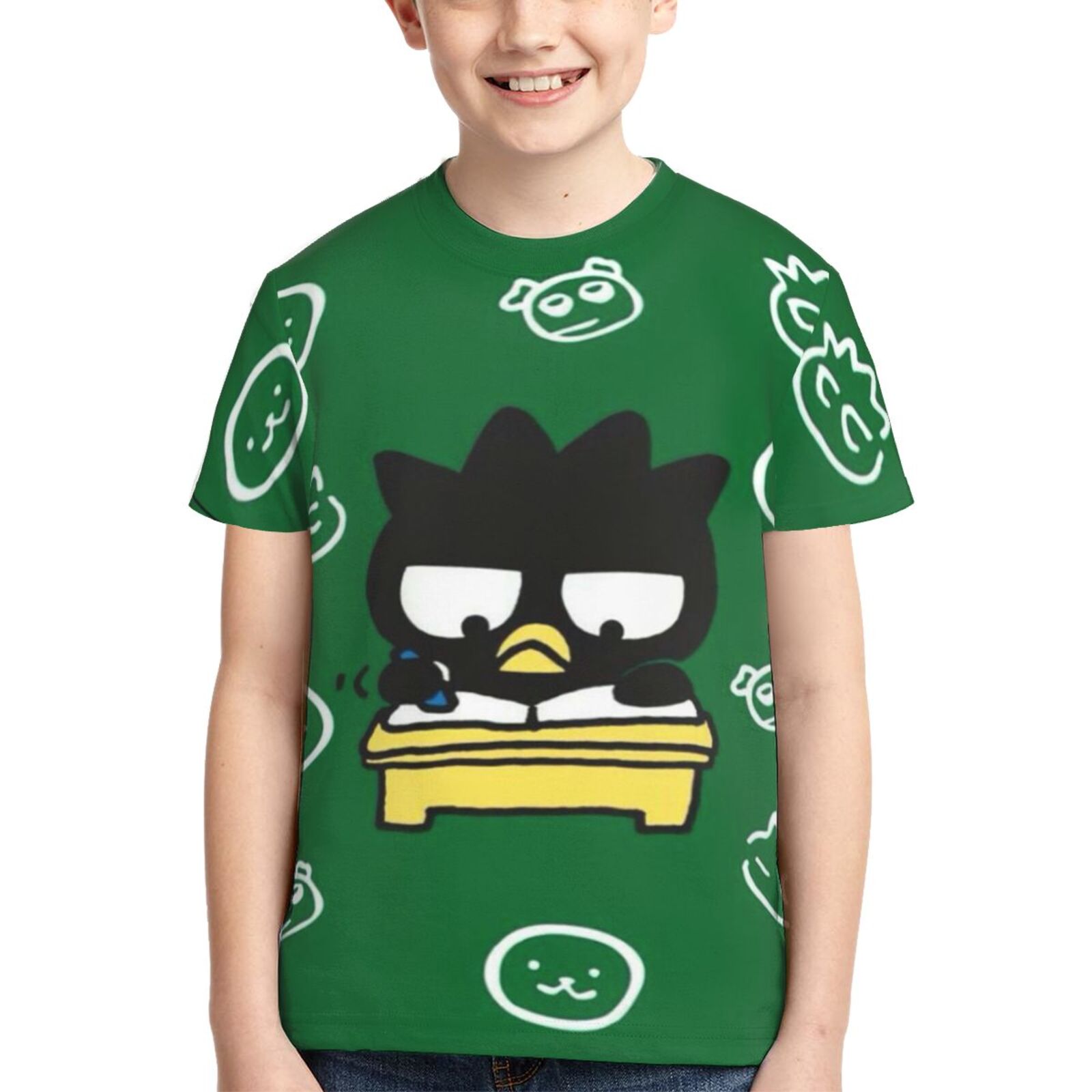 Kids Badtz Maru Shirts 3D Printing Cartoon T Shirt Casual Top Summer Short Sleeve Novelty Tee for Boys Girls